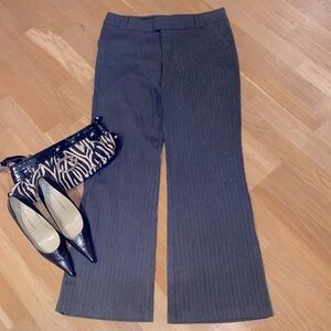 ✅Nylon By DEX full length dress pants, grey/black herringbone,hook, button zip 🩶